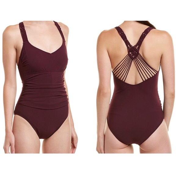 Profile by Gottex Tummy Control Macramé Swimsuit